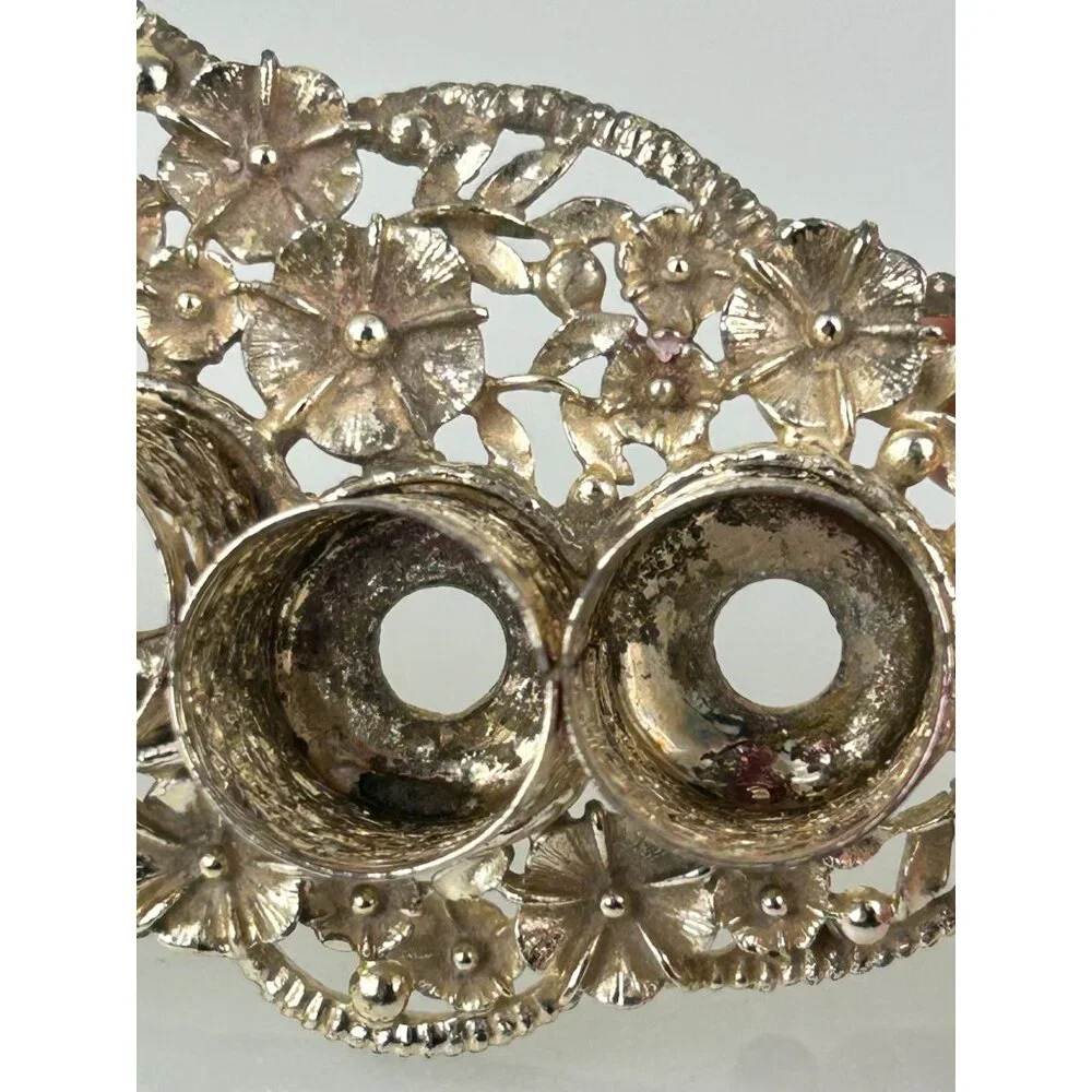 VTG Sam Fink Lipstick Holder Vanity Gold Hollywood Regency 1950s Ormolu Metal